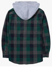 Load image into Gallery viewer, Flannel Jacket Button -Down with Hood
