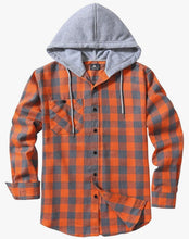 Load image into Gallery viewer, Flannel Jacket Button -Down with Hood
