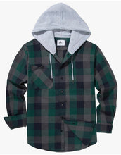 Load image into Gallery viewer, Flannel Jacket Button -Down with Hood
